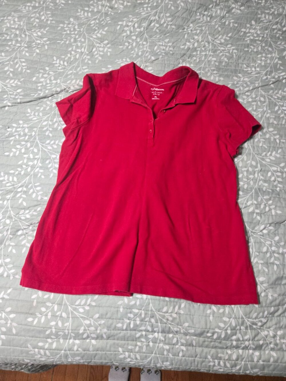 Red Collared Shirt